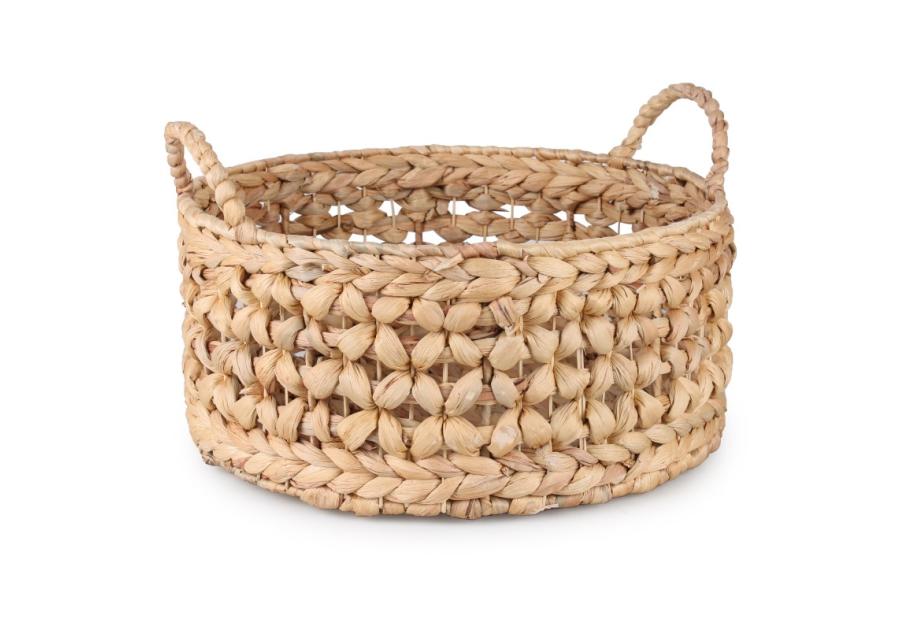 Zdjęcie: Kosz z hiacyntu wodnego z uchwytami 35x35x16/21cm TIN TOURS