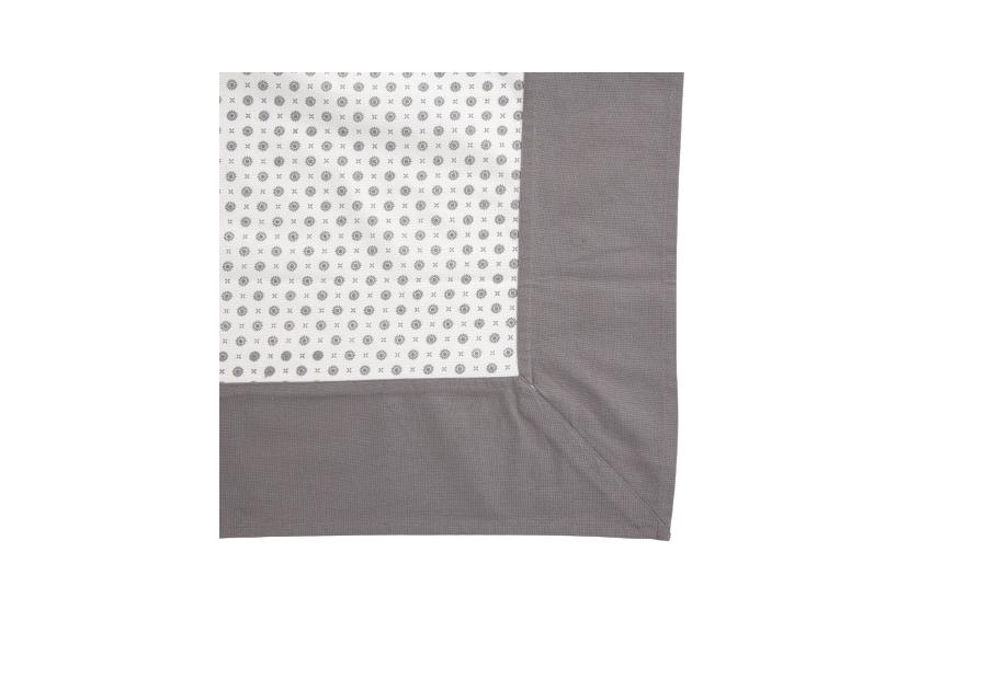 Zdjęcie: Obrus 110x160 cm biały z dekoracją szara rozeta, obszycie szare ALTOMDESIGN