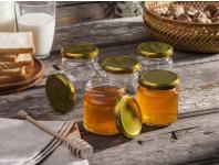 Zdjęcie: Komplet 6 słoików 200 ml + zakrętka fi 66 4-zaczepowa SEZON