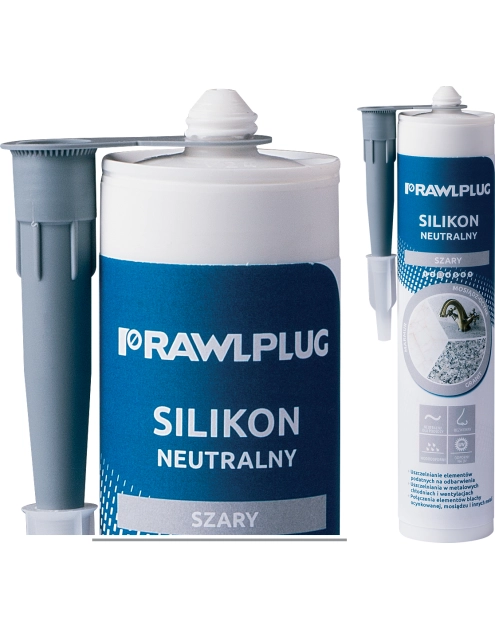Zdjęcie: Silikon neutralny szary - kartusz plastikowy - 300 ml