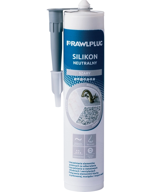Zdjęcie: Silikon neutralny szary - kartusz plastikowy - 300 ml