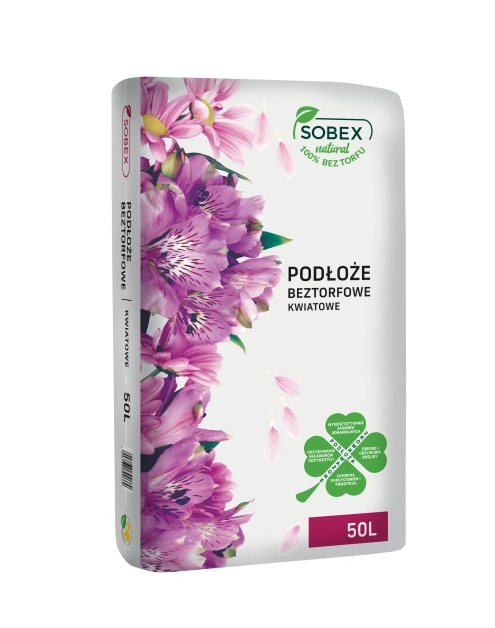 Zdjęcie: Podłoże beztorfowe kwiatowe 50 L SOBEX