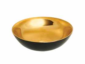 Umywalka nablatowa Tinos Trend 39,5 cm czarno-złota INVENA