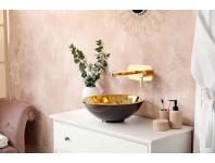 Zdjęcie: Umywalka nablatowa Tinos Trend 39,5 cm czarno-złota INVENA