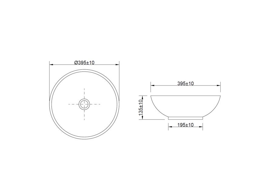 Zdjęcie: Umywalka nablatowa Tinos Trend 39,5 cm czarno-złota INVENA