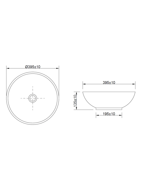 Zdjęcie: Umywalka nablatowa Tinos Trend 39,5 cm czarno-złota INVENA