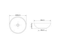 Zdjęcie: Umywalka nablatowa Tinos Trend 39,5 cm czarno-złota INVENA
