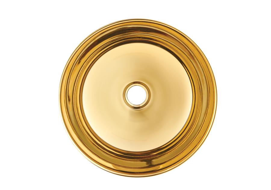 Zdjęcie: Umywalka nablatowa Tinos Trend 39,5 cm czarno-złota INVENA