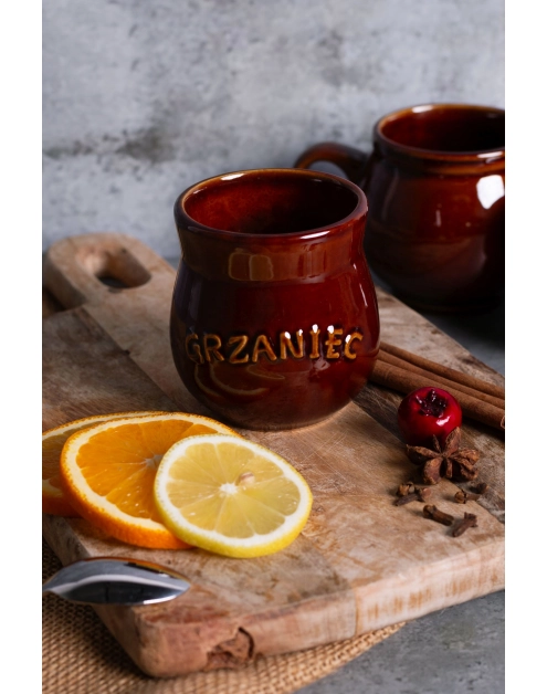 Zdjęcie: Kubek beczułka z napisem Grzaniec 250 ml ALTOM DESIGN