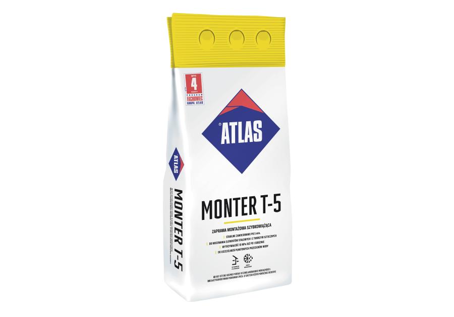 Zdjęcie: Zaprawa montażowa T-5 szybkowiążąca Monter 5 kg ATLAS