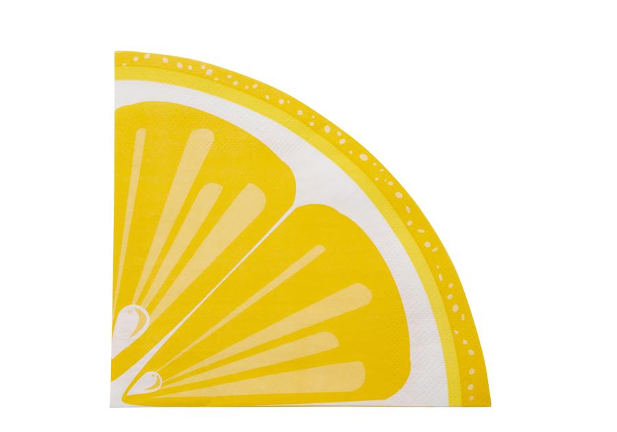 Zdjęcie: Komplet serwetek papierowych Tropicana składanych średnica 32 cm dekoracja cytryna ALTOM DESIGN