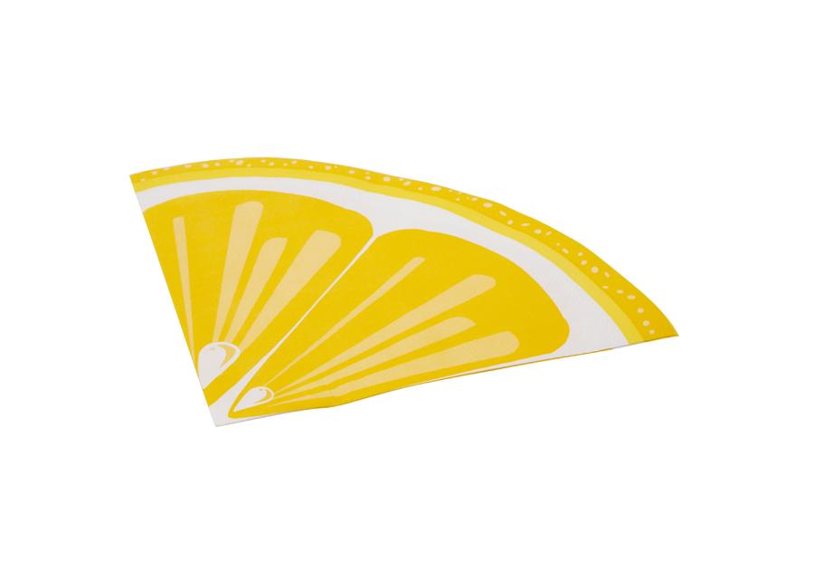 Zdjęcie: Komplet serwetek papierowych Tropicana składanych średnica 32 cm dekoracja cytryna ALTOM DESIGN