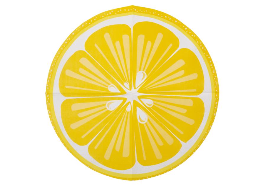 Zdjęcie: Komplet serwetek papierowych Tropicana składanych średnica 32 cm dekoracja cytryna ALTOM DESIGN