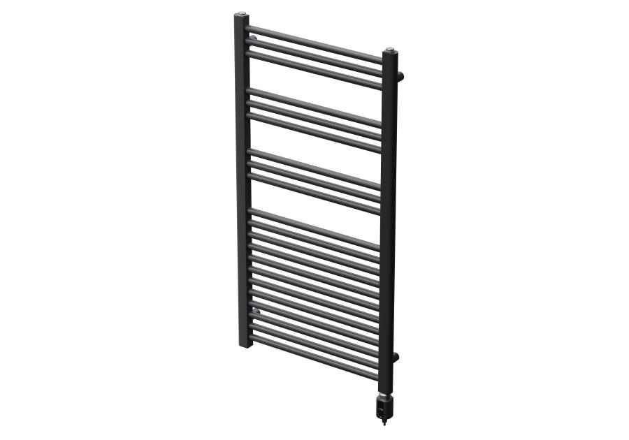 Zdjęcie: Grzejnik łazienkowy elektryczny Elektra 1060x550 mm czarny ALPLAST