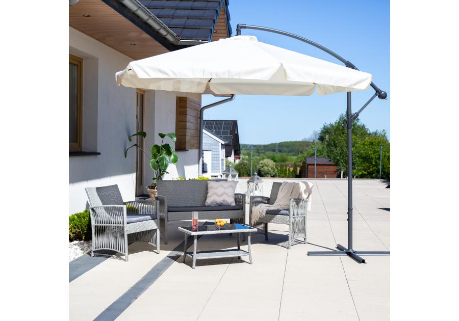 Zdjęcie: Parasol ogrodowy boczny z podstawą 3 m ecru PATIO
