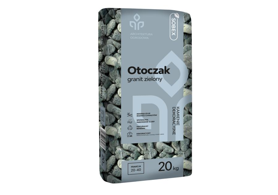 Zdjęcie: Otoczak granit zielony 20kg (20-40) SOBEX