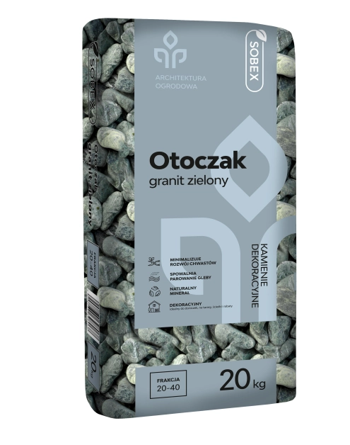 Zdjęcie: Otoczak granit zielony 20kg (20-40) SOBEX