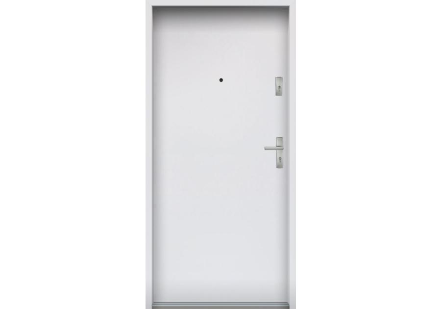 Zdjęcie: Drzwi wejściowe do mieszkań Bastion N-02 Biały 80 cm (NW) lewe ODP KR CENTER