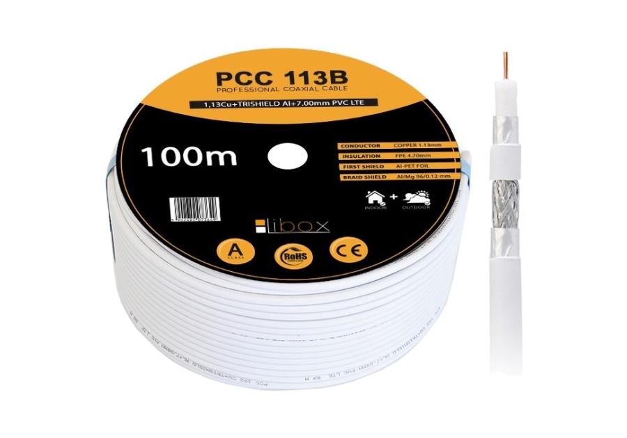 Zdjęcie: Kabel koncentryczny PCC113B rolka 100m LIBOX