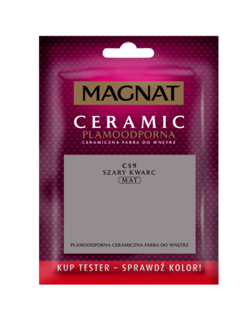 Zdjęcie: Tester farba ceramiczna szary kwarc 30 ml MAGNAT CERAMIC