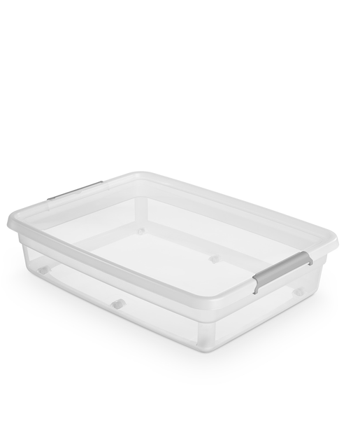 Zdjęcie: Pojemnik z pokrywką i klipsami na kółkach 79x59x19 cm 60 L (2912) Basestore ORPLAST