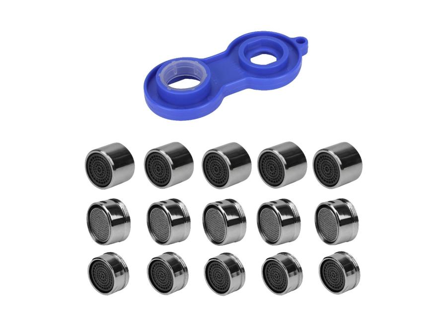 Zdjęcie: Zestaw aeratorów F22, M24, M28, z kluczem 15 sztuk TYCNER