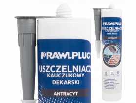Uszczelniacz dekarski kauczukowy R-SL-DEK antracytowy  300 ml RAWLPLUG