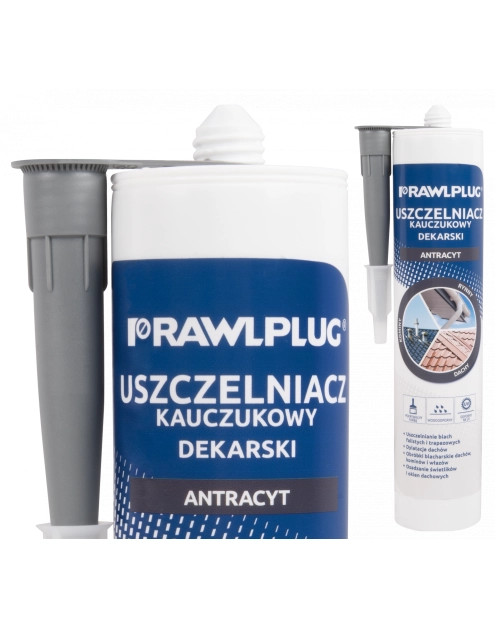 Zdjęcie: Uszczelniacz dekarski kauczukowy R-SL-DEK antracytowy  300 ml RAWLPLUG