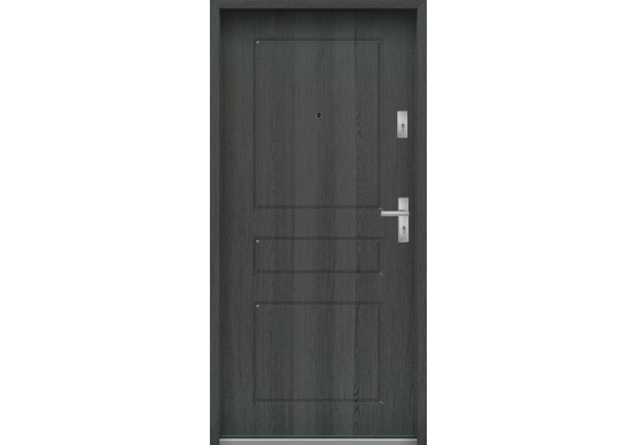 Zdjęcie: Drzwi wejściowe do mieszkań Bastion T-56 Grafit 80 cm (NW) lewe ODO KR CENTER