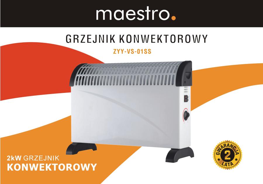 Zdjęcie: Grzejnik konwektorowy Maestro 2000 W bez nawiewu NERGIS