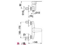 Zdjęcie: Bateria natryskowa Sofit ścienna KFA