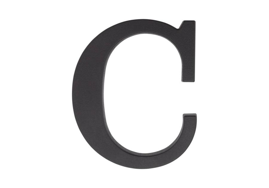 Zdjęcie: Litera "C" plastikowa czarna 90 mm METRO