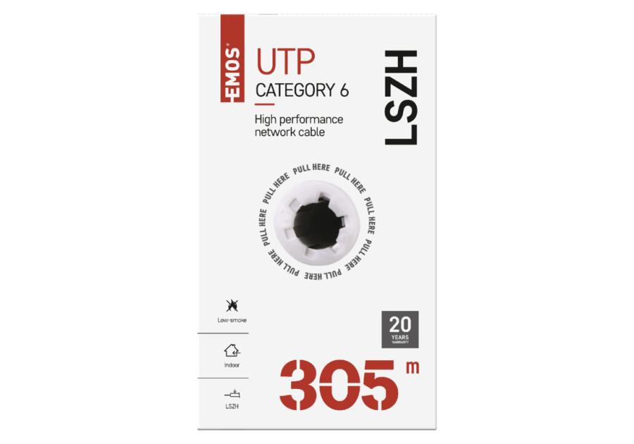 Zdjęcie: Kabel UTP Cat6 LSZH, 305 m EMOS