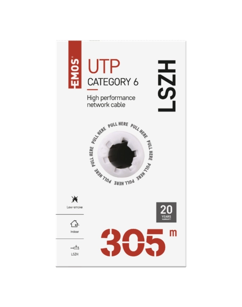 Zdjęcie: Kabel UTP Cat6 LSZH, 305 m EMOS