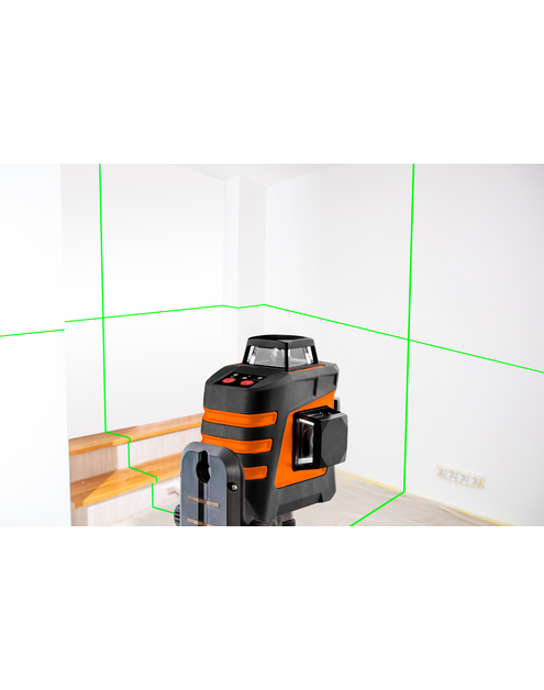 Zdjęcie: Laser płaszczyznowy 20m 3D, zielony, 360 w trzech płaszczyznach NEO
