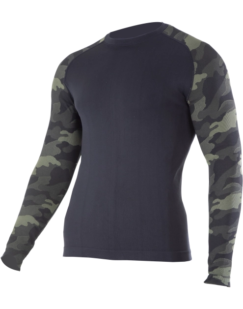 Zdjęcie: Koszulka termoaktywna moro zielono-czarny, 2XL/3XL, CE, LAHTI PRO