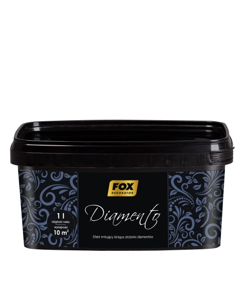Zdjęcie: Farba dekoracyjna Fox Diamento carbon kolor 0007 1L ATLAS