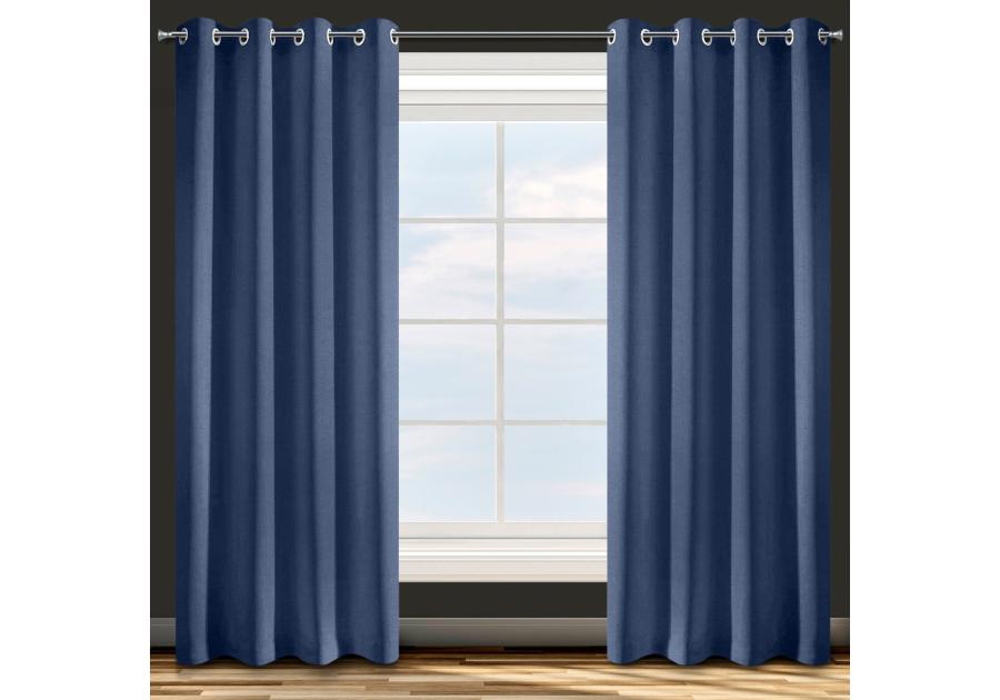 Zdjęcie: Zasłona gotowa D91 Adore 140x250 cm granatowy EUROFIRANY