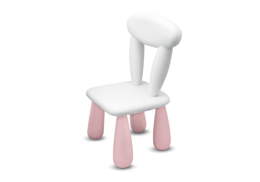 Zdjęcie: Krzesełko dla dzieci Luna biało-różowe NERGIS