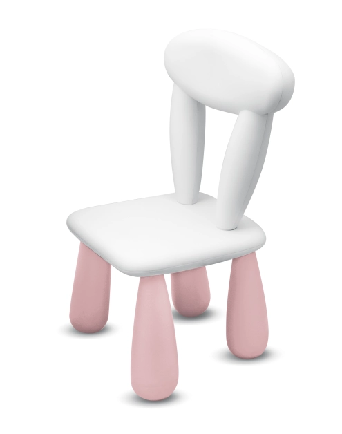 Zdjęcie: Krzesełko dla dzieci Luna biało-różowe NERGIS