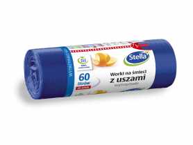 Worki na śmieci z uszami wytrzymałe 60 L - 20 szt. STELLA