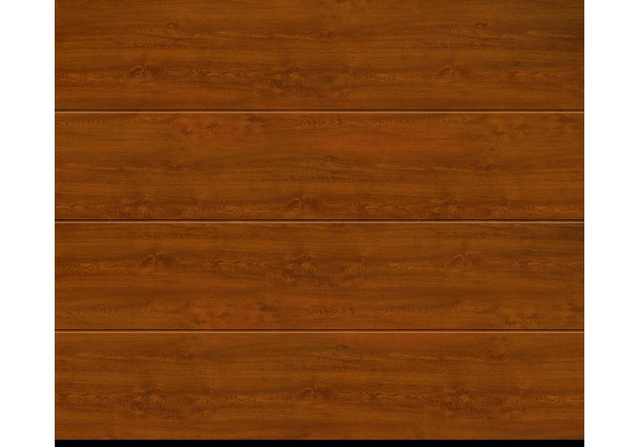Zdjęcie: Brama garażowa segmentowa automatyczn IsoMatic Deco Color złoty dąb 250x212,5 cm HORMANN