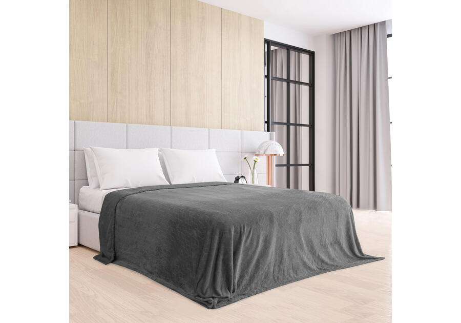 Zdjęcie: Koc Nessa charcoal 70x150 cm AMELIA HOME