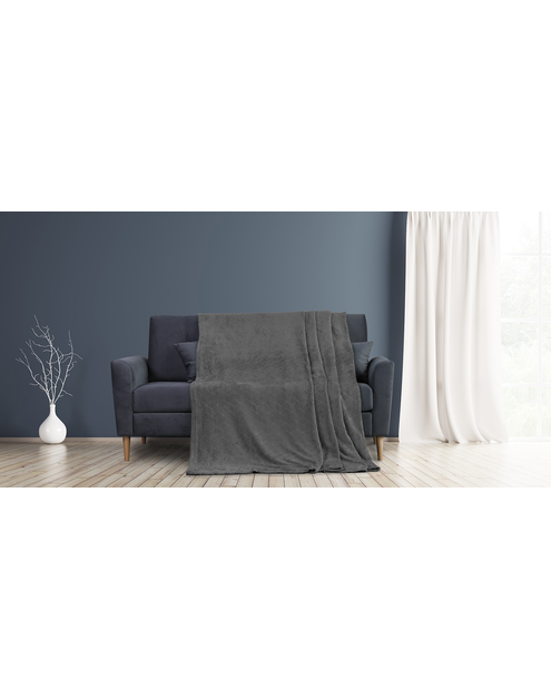 Zdjęcie: Koc Nessa charcoal 70x150 cm AMELIA HOME