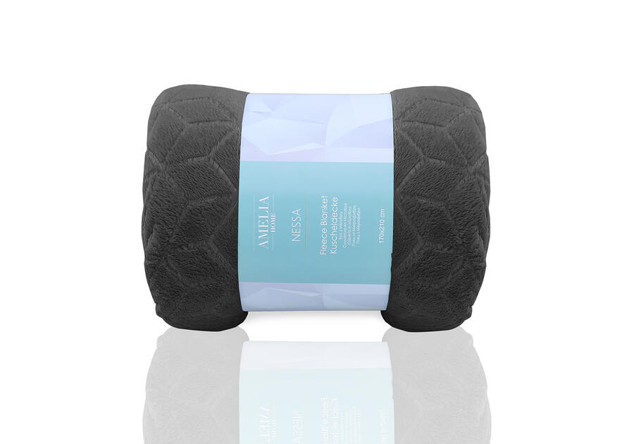 Zdjęcie: Koc Nessa charcoal 70x150 cm AMELIA HOME