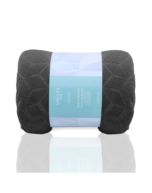 Zdjęcie: Koc Nessa charcoal 70x150 cm AMELIA HOME