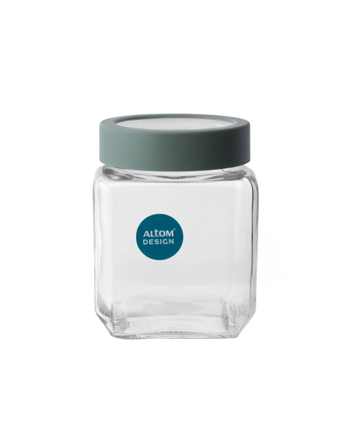 Zdjęcie: Pojemnik kwadratowy z szałwiową pokrywką 500 ml ALTOM DESIGN