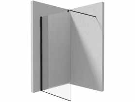 Ścianka prysznicowa walk-in systemu Kerria Plus 110 cm Kerria Plus nero DEANTE