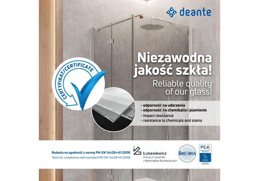 Zdjęcie: Ścianka prysznicowa walk-in systemu Kerria Plus 110 cm Kerria Plus nero DEANTE