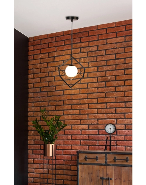 Zdjęcie: Lampa wisząca Weert Ledea czarno-złota CANDELLUX